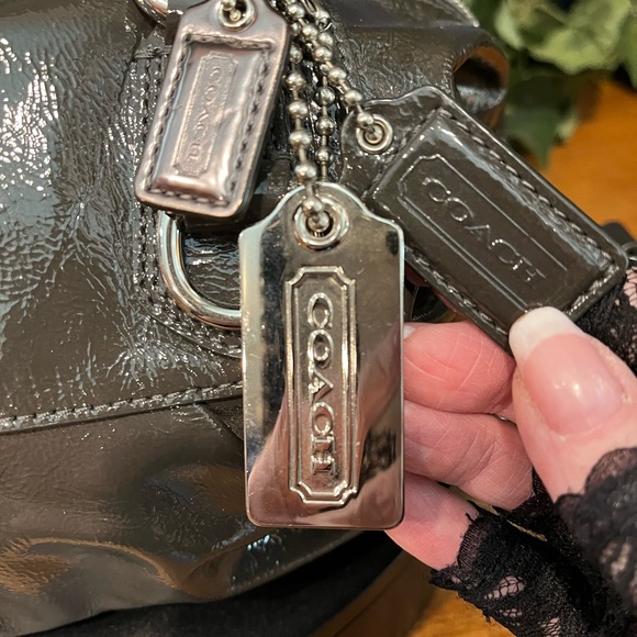 Coach Gray Patent Leather Satchel - Picture 6 of 15